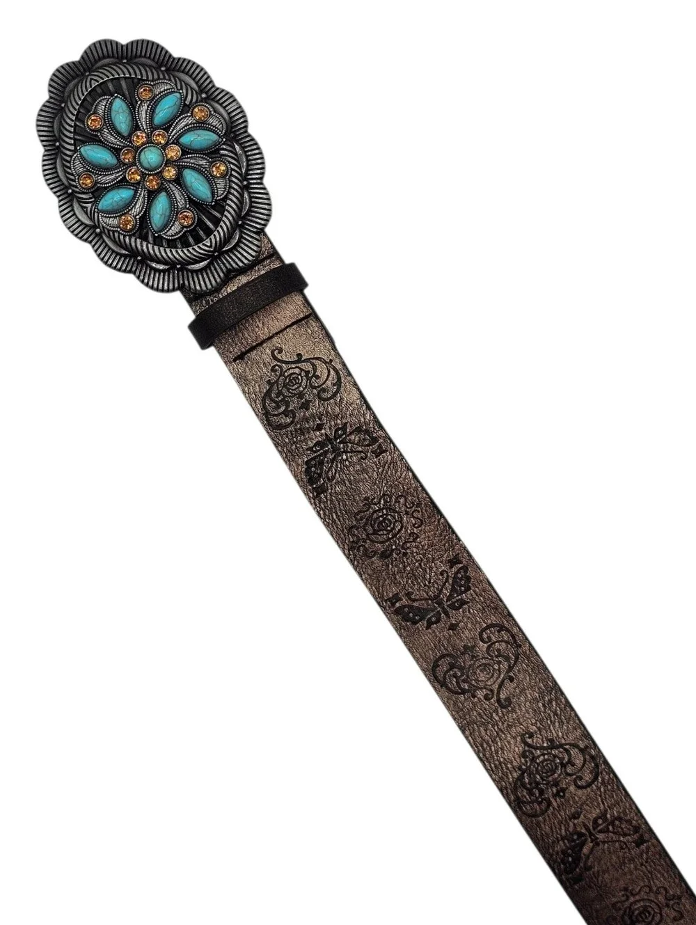 Western Faux Turquoise Stone Belt